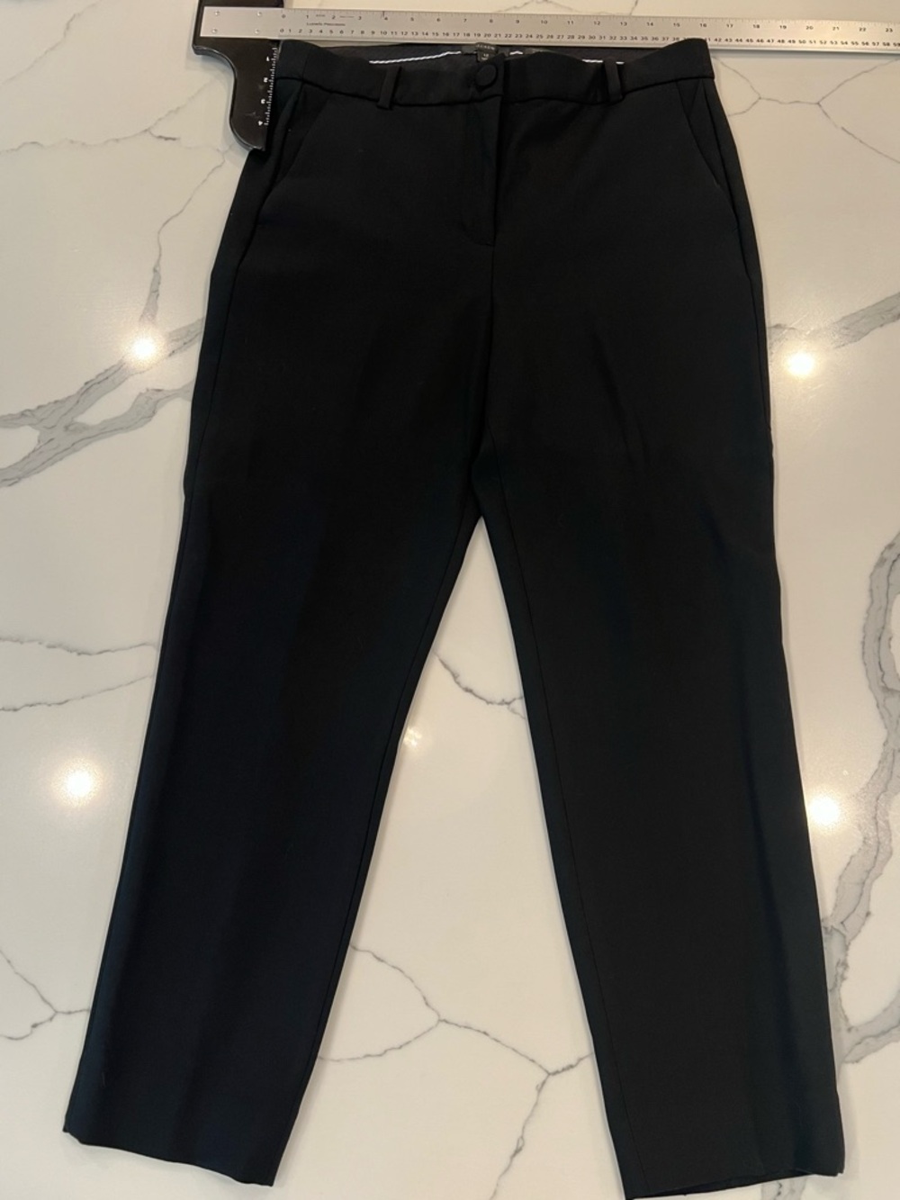 J. Crew Black Tailored Ankle Trousers